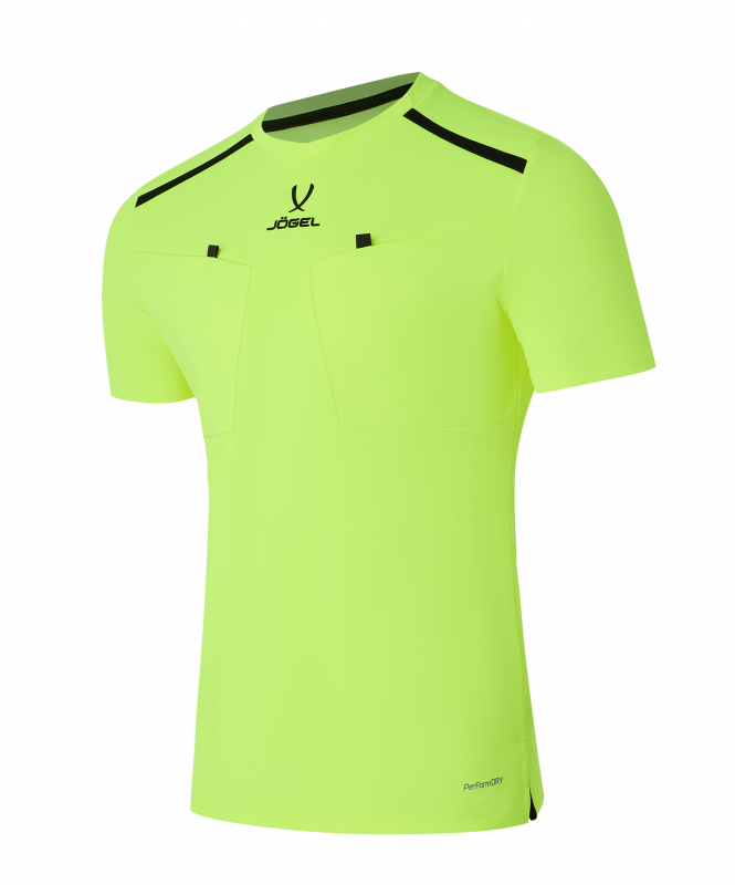 Футболка судейская JOGEL DIVISION PerFormDRY Referee Tee, желтый неон, размер L