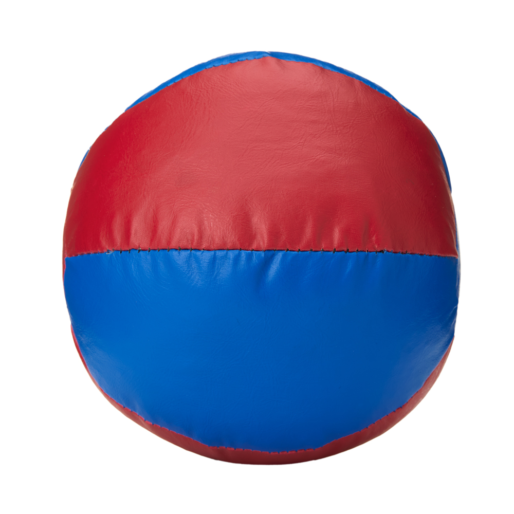 Медбол 3C144-K64, 2кг, иск.кожа, наполнитель резиновая крошка, диам. 19 см, маш сшивка, сине-красный
