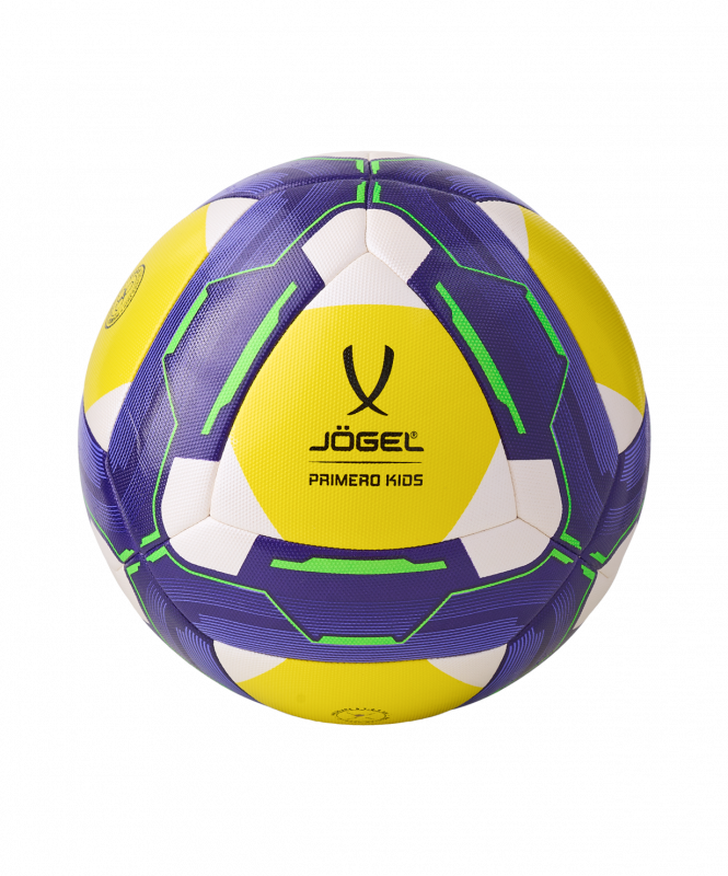 Мяч футбольный Primero Kids №4, белый/фиолетовый/желтый, размер 4