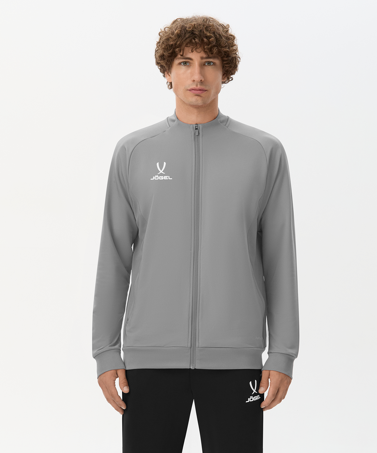 Джемпер тренировочный на молнии JOGEL PREMIER PerFormDRY Training FZ Jacket, серый, размер L