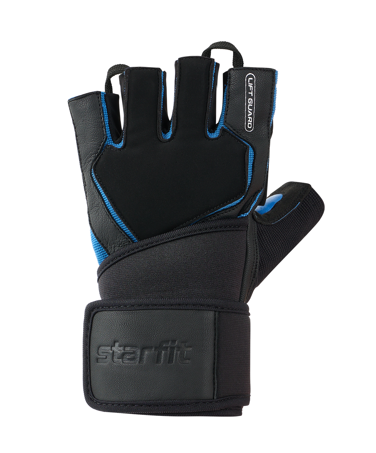 Перчатки для фитнеса STARFIT WG-201, черный/синий