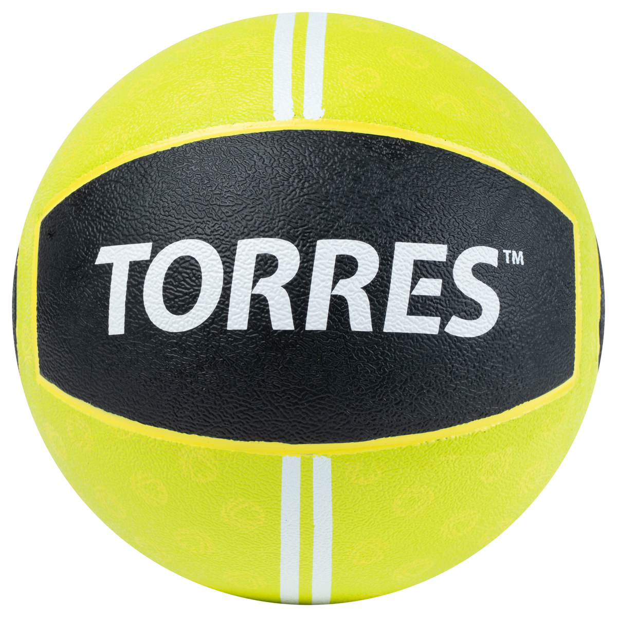 Медбол TORRES 2 кг, AL00232, резина, диаметр 19,5 см, салатово-черный