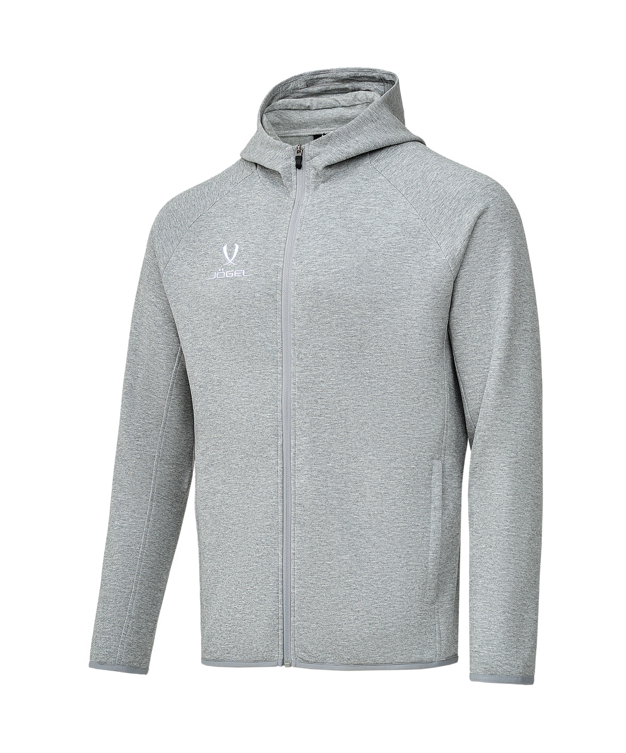 Худи на молнии JOGEL ESSENTIAL Athlete Hooded FZ Jacket, серый