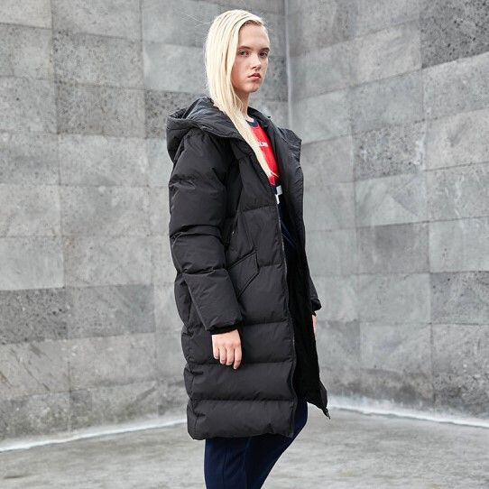 Пуховик KELME Women's Long Down Jacket Black