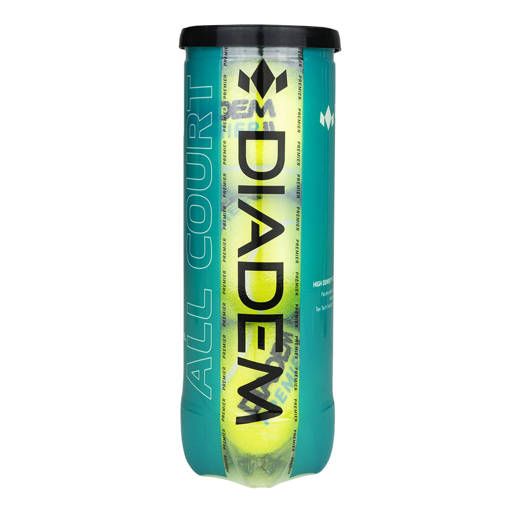 Мяч теннисный DIADEM Premier All Court 3B, BALL-CASE-ALLCRT, уп.3шт, одобр.ITF, фетр, желт