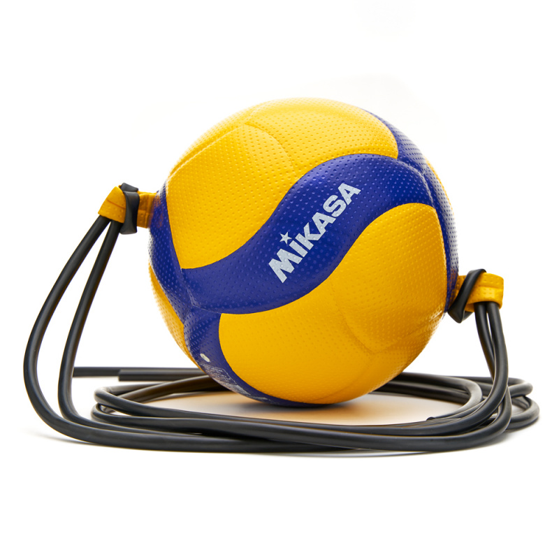 Мяч вол. на растяжках MIKASA V300W-AT-TR, р.5, синт.кожа микрофибра, клееный,бут.кам,жел-син