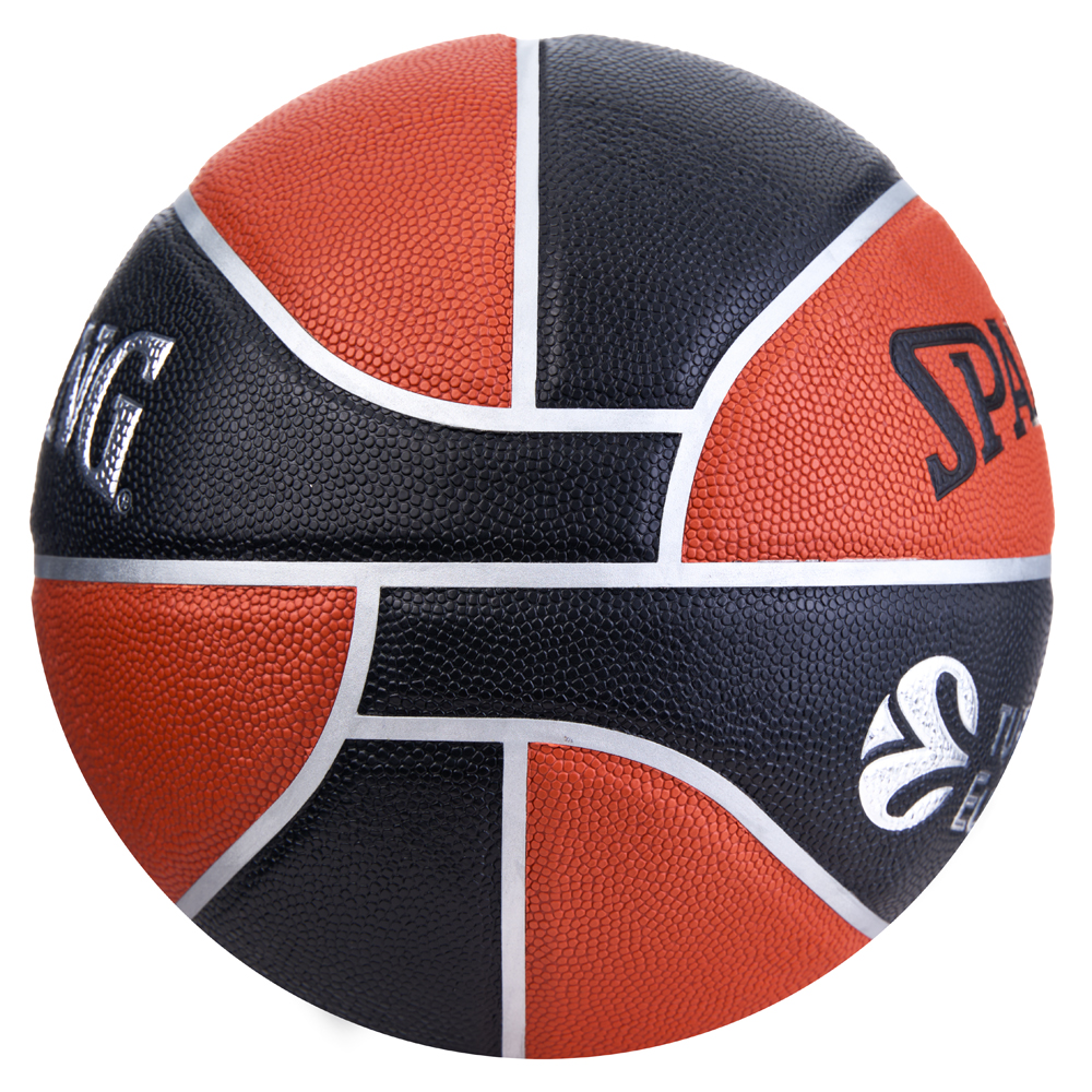 Мяч баск. SPALDING TF-500 Excel Euroleague р.7, 77101z, композит, коричнево-черный