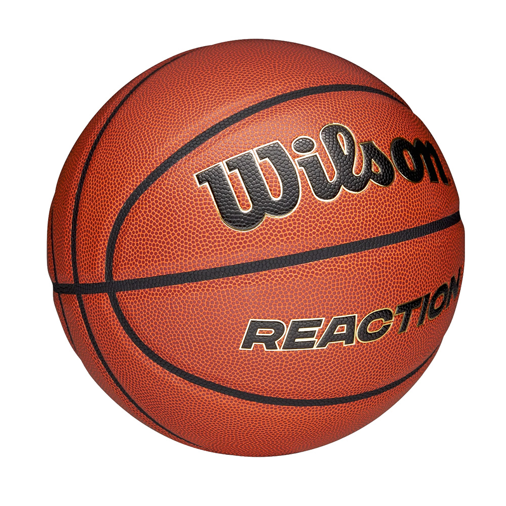 Мяч баск. WILSON Reaction PRO, WZ2026601XB07, р.7, композит, бутил. камера, темно-коричневый