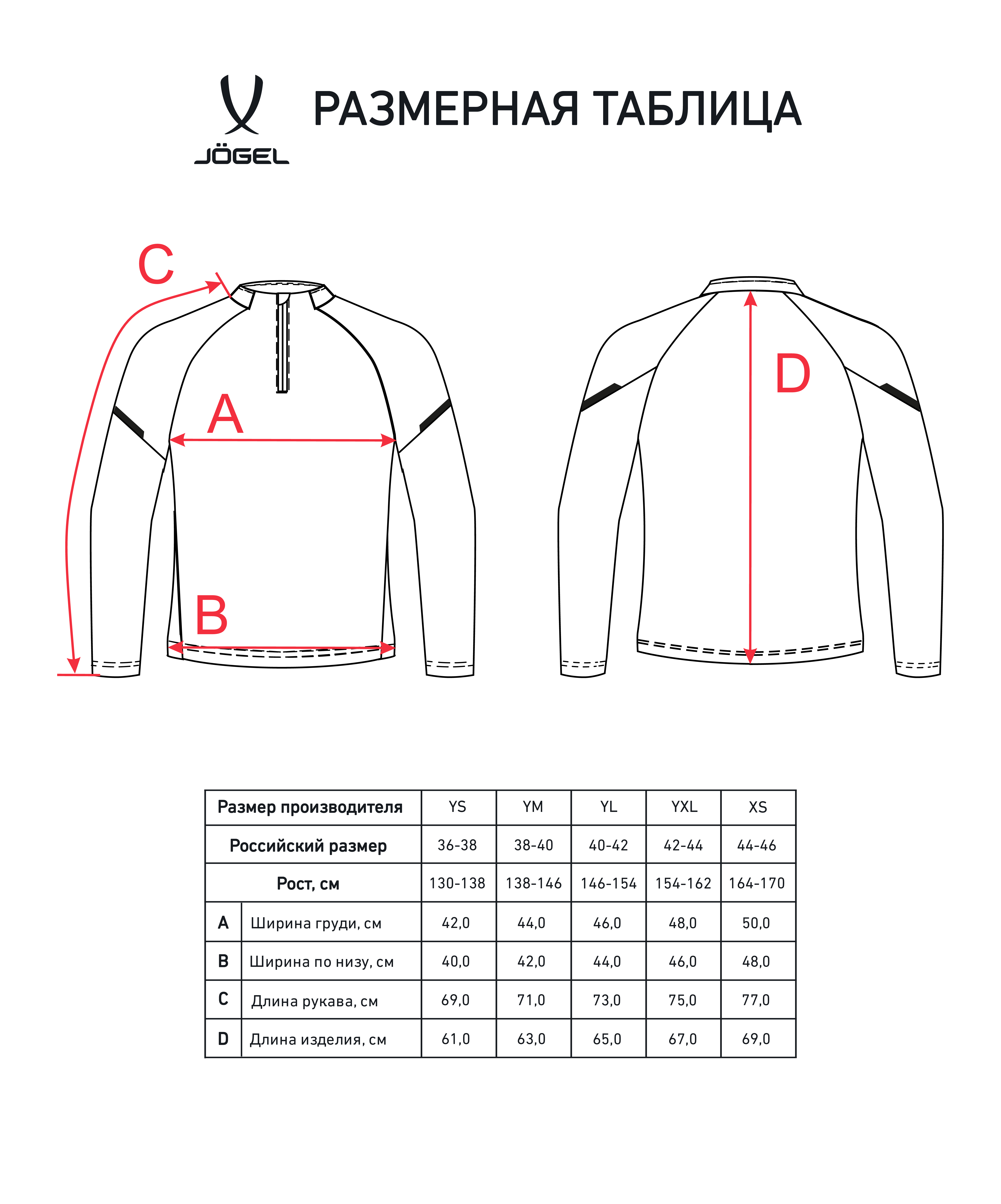 Джемпер тренировочный JOGEL CAMP 2 Training Top, синий, детский, размер XS