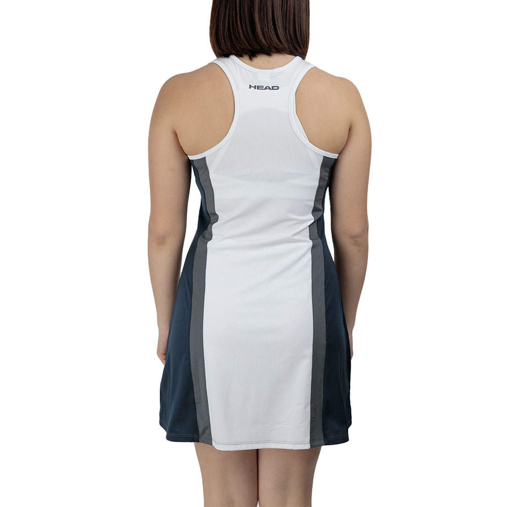 Платье HEAD Club 25 Dress W 814745-NVWH-XS, р.XS, 85% полиэстер 15% эластан, белый