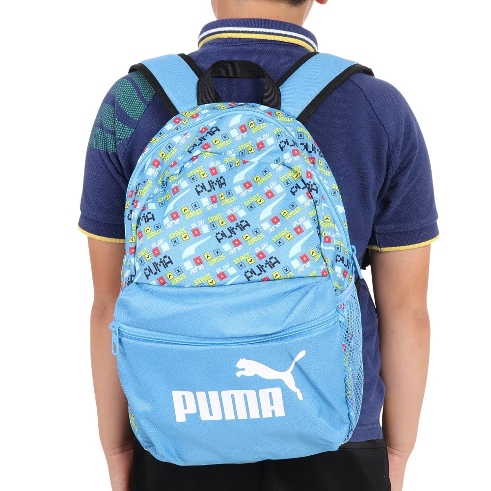 Рюкзак детский PUMA Phase Small Backpack, 07987905, полиэстер, принт, голубой