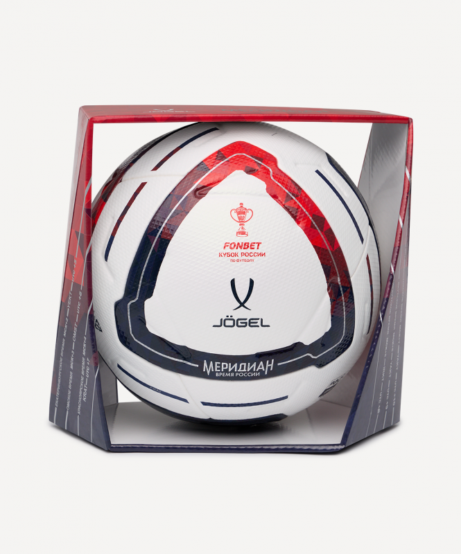 Мяч футбольный JOGEL Meridian Elite RUSSIAN CUP BOX №5, размер 5