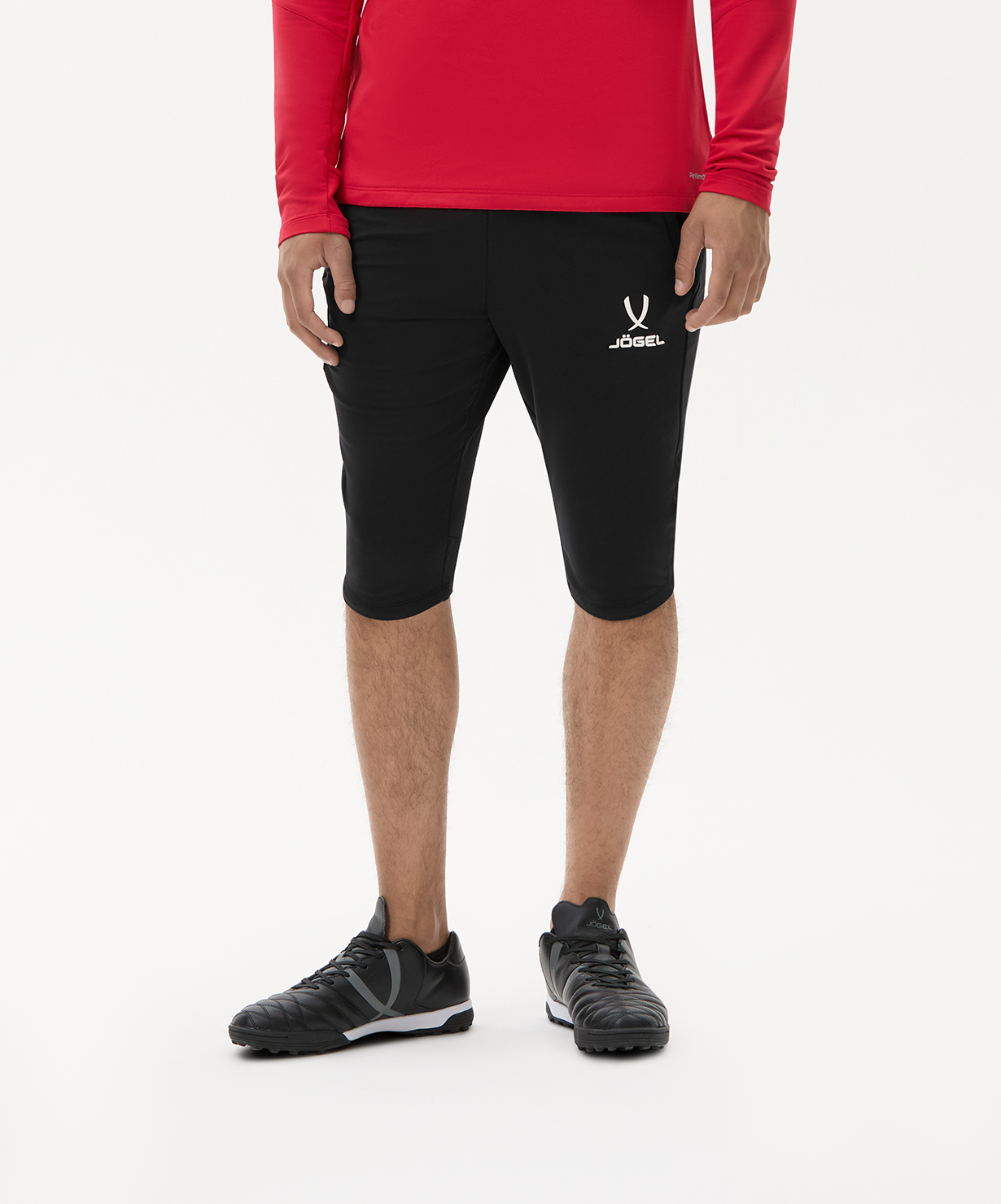 Брюки тренировочные с карманами JOGEL PREMIER PerFormDRY 3/4 Training Pants, черный, размер L