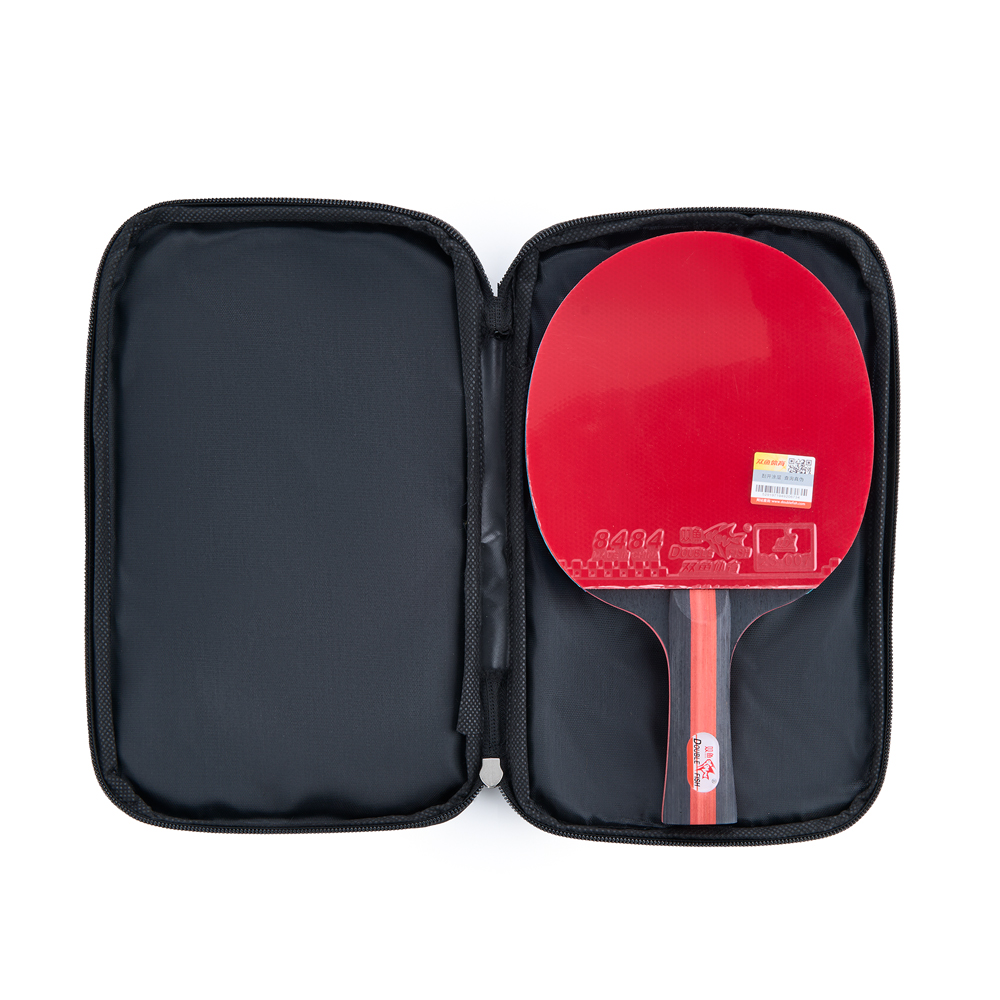 Ракетка для н/т DOUBLE FISH, CK-205, для любителей, ITTF,наклад. 2.0 мм, конич. ручка + сумка-чехол