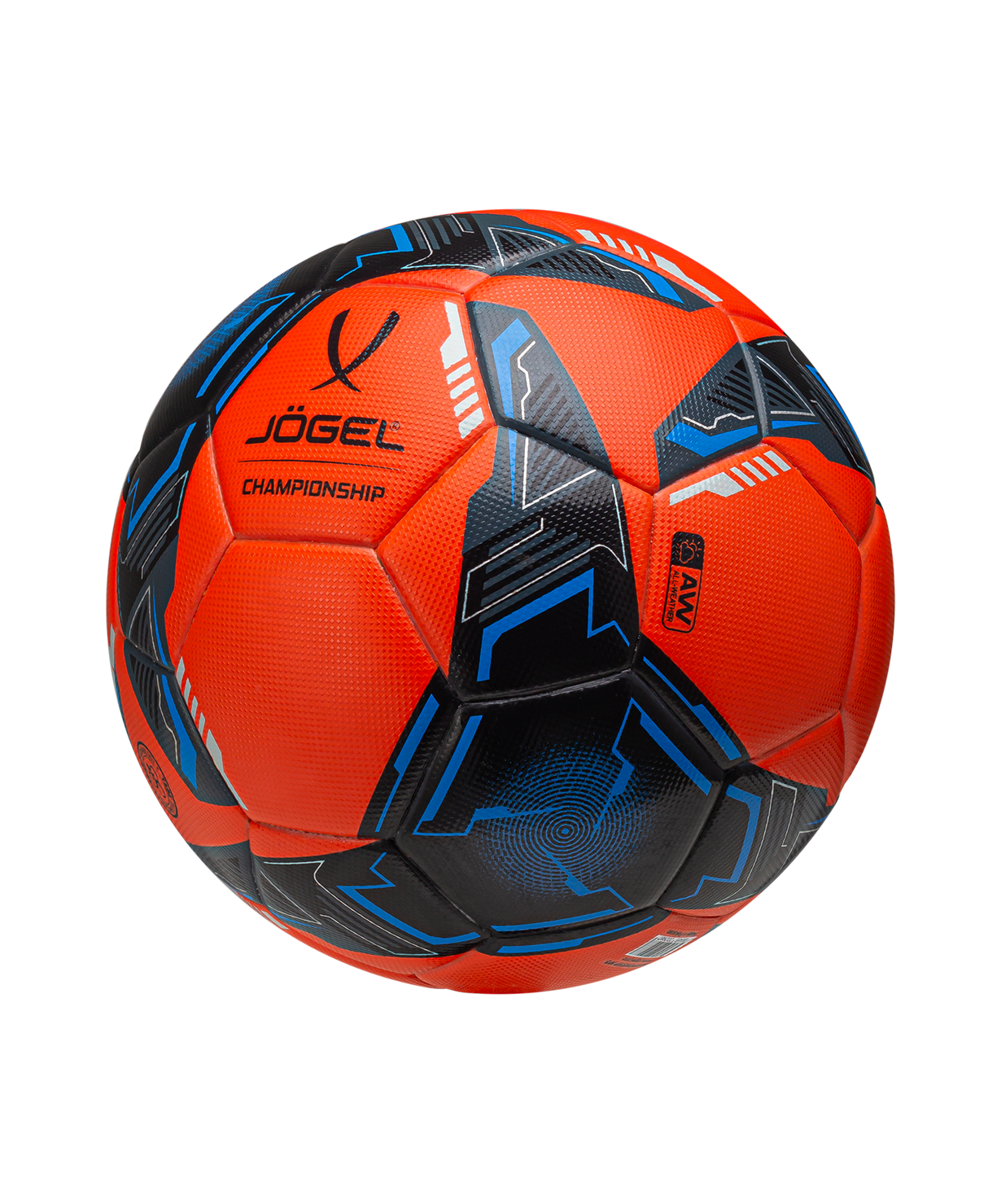 Мяч футбольный JOGEL Championship №5, оранжевый/синий/черный, размер 5