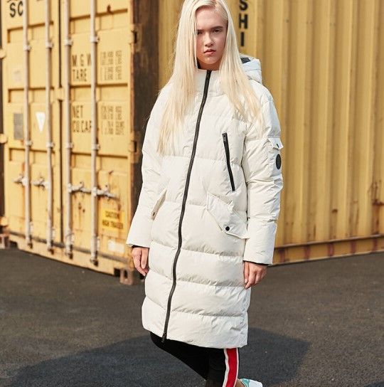 Пуховик KELME Women's Long Down Jacket Beige
