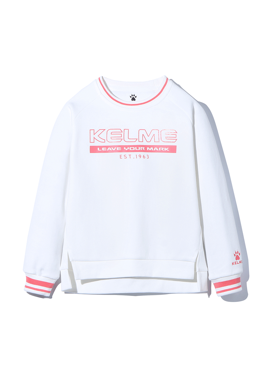 Детский свитшот KELME Girl's Round Neck Sweater White