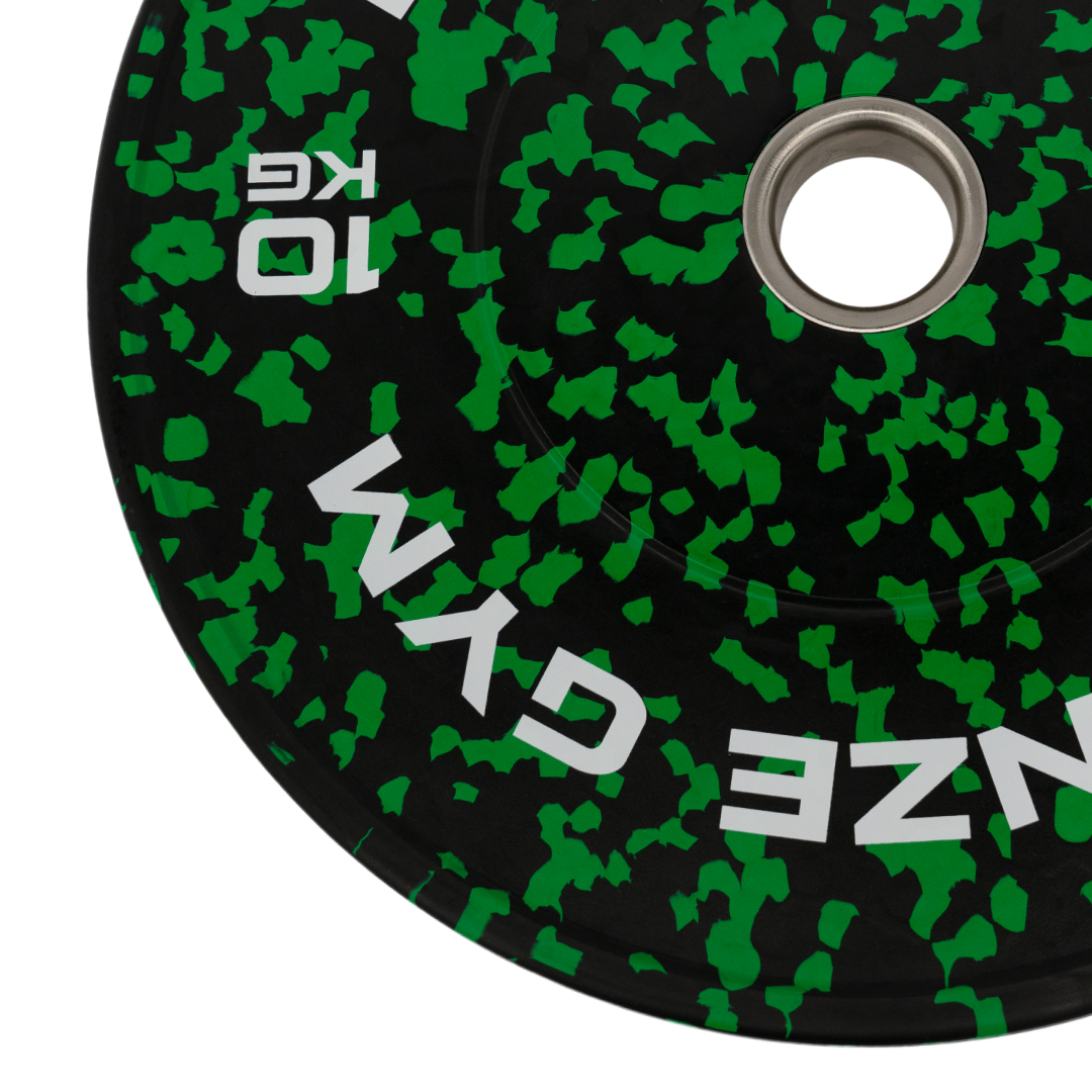 Диск бамперный BRONZE GYM камуфляж зеленый 10 кг