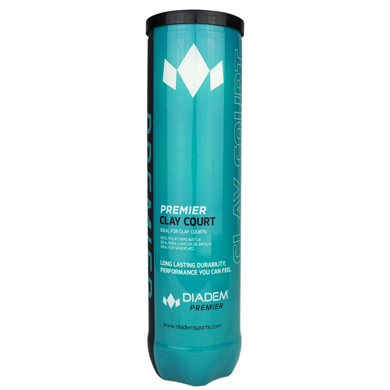 Мяч теннисный DIADEM Premier Clay Court 4B, BALL-4CASE-CLAYCRT, уп.4 шт,одобр.ITF, фетр, желт