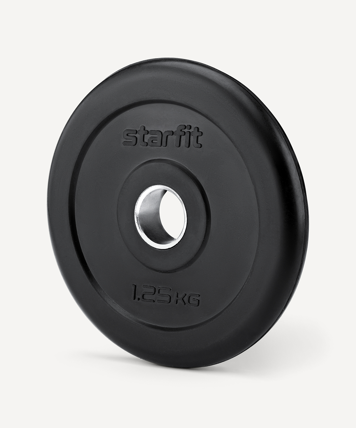 Диск обрезиненный STARFIT BB-202 d=26 мм, стальная втулка, черный, 1,25 кг