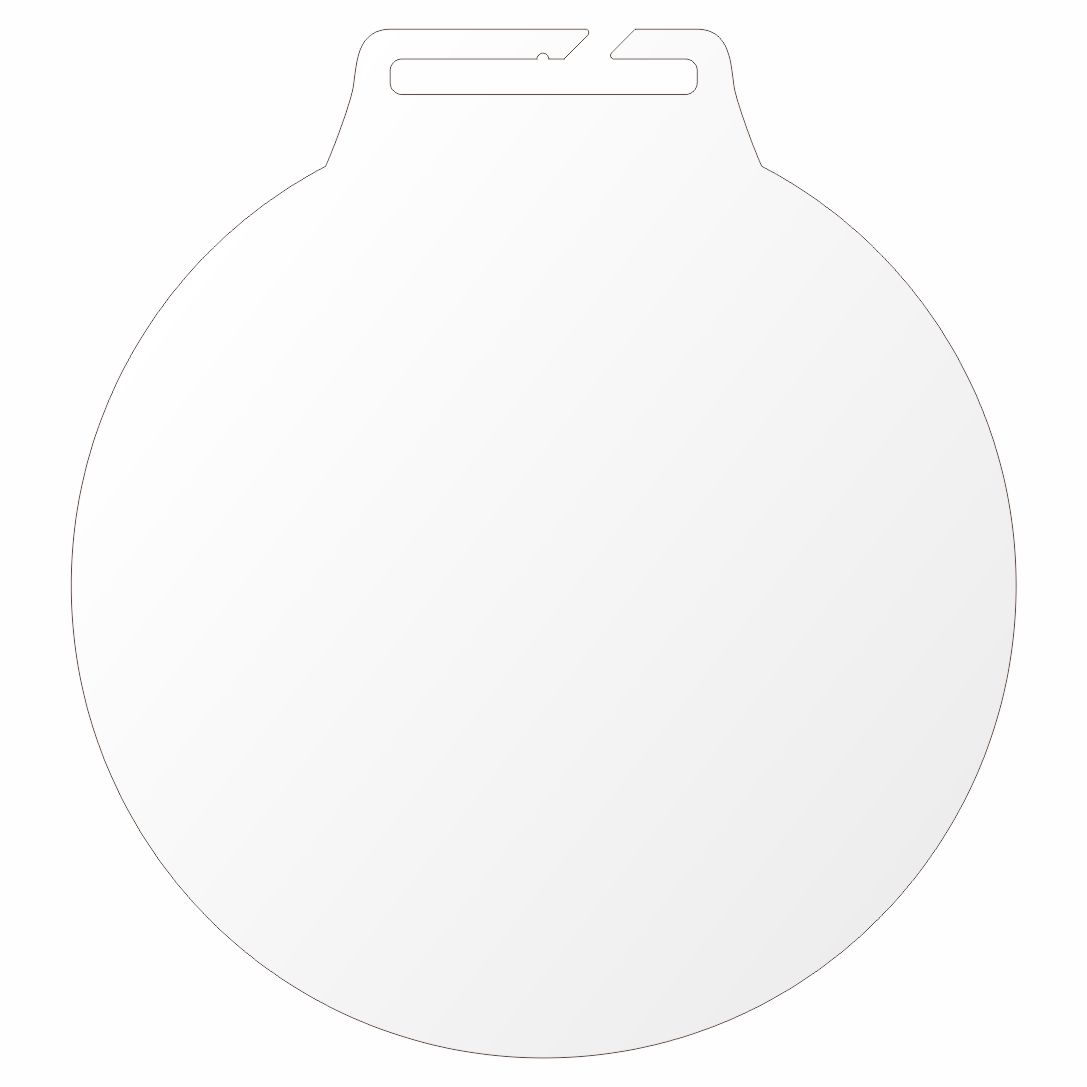 Заготовка медали MZP 423-70//White под сублимацию (D-70мм, s-2 мм)