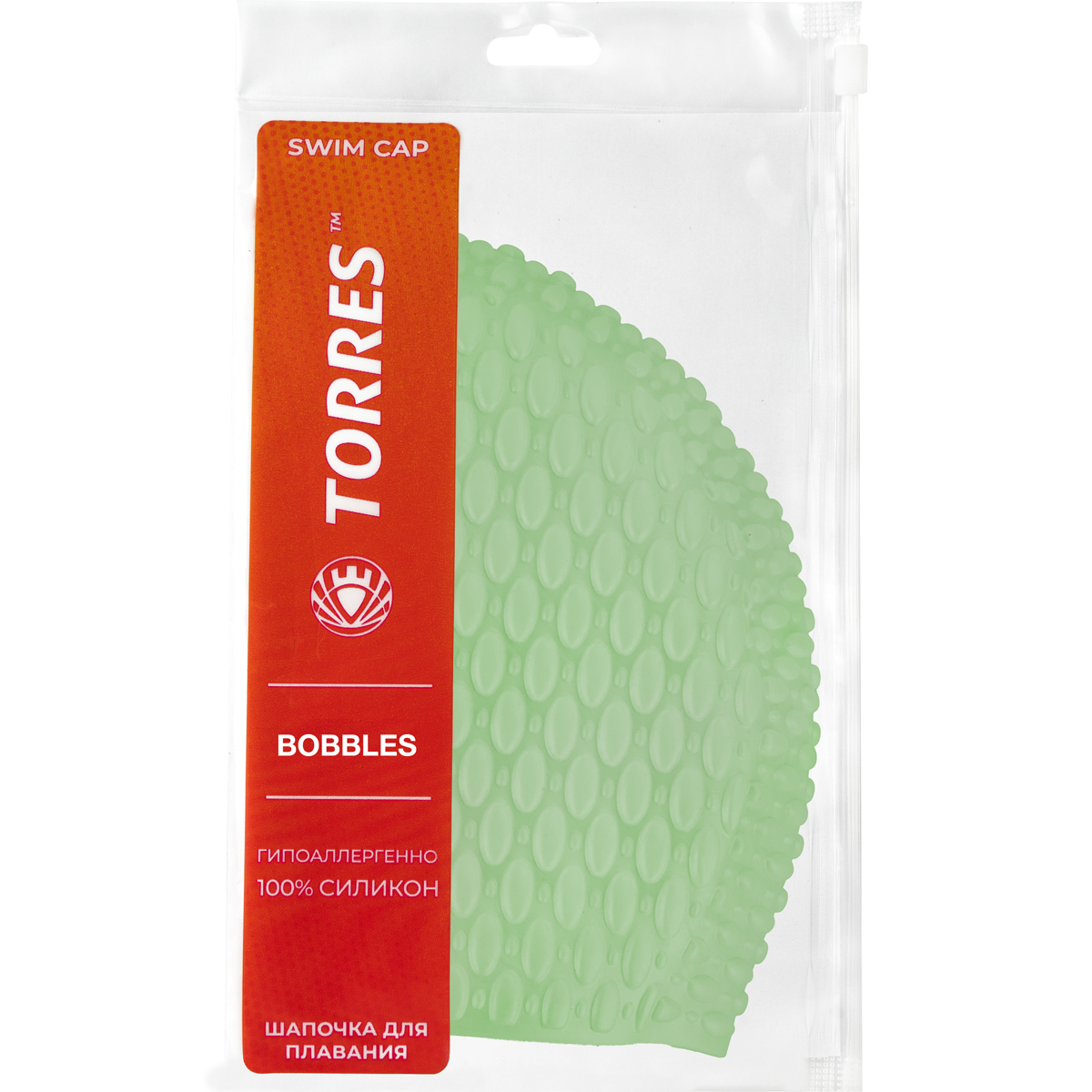 СЦ*Шапочка для плав. TORRES Bobbles, SW-12204GR, зеленый, силикон
