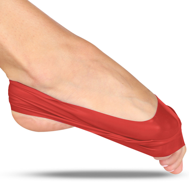Лента для растяжки стопы INDIGO Heavy, IN239-R, 46*5*0.09см, латекс, красный
