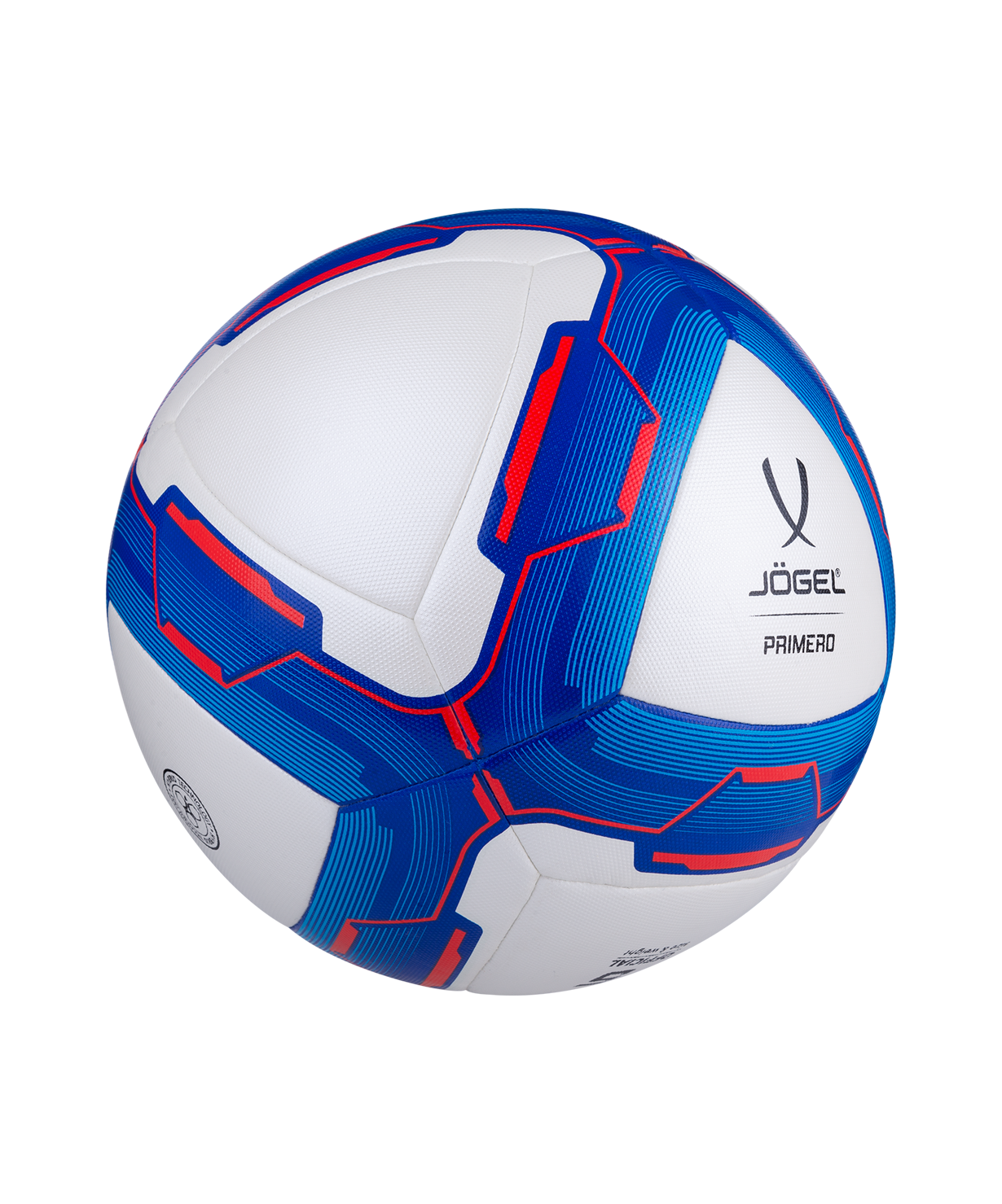 Мяч футбольный JOGEL Primero №4, белый/синий/красный, размер 4