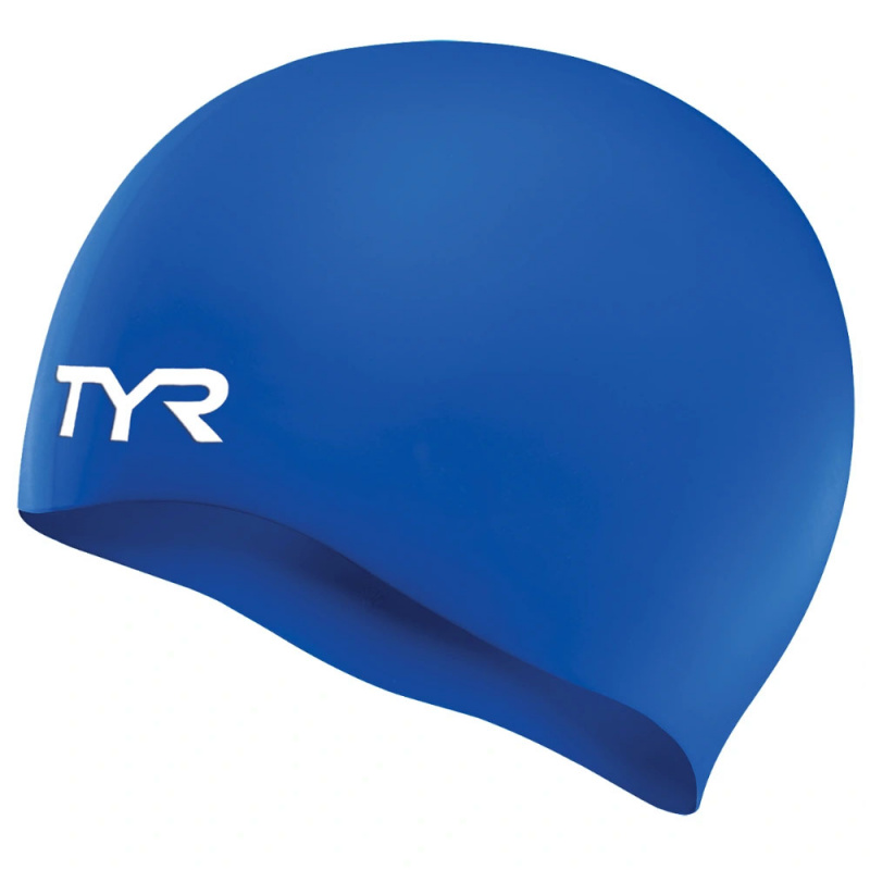 Шапочка для плав. подр. TYR Wrinkle Free Junior Silicone Cap, LCSJR-428, СИНИЙ, силикон