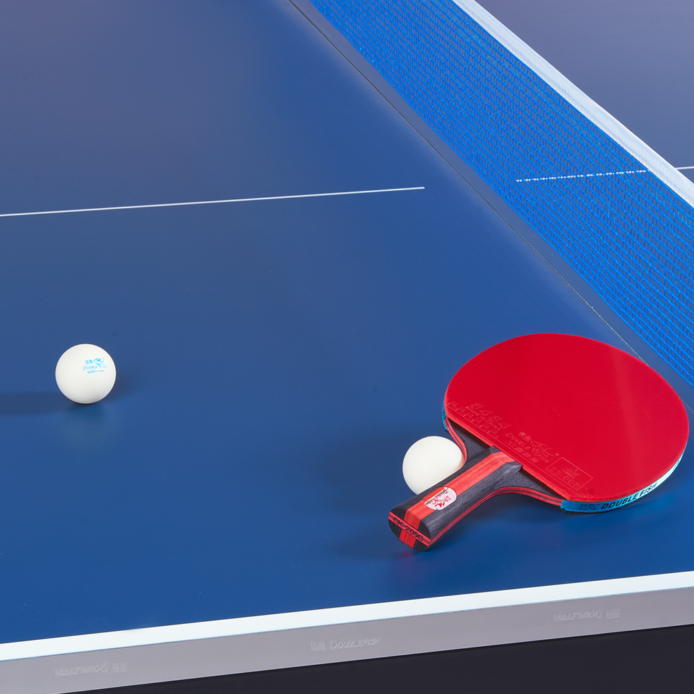 Стол для наст. тенниса DOUBLE FISH 201C-1, Indoor для закрытых помещений, толщина 18мм, синий