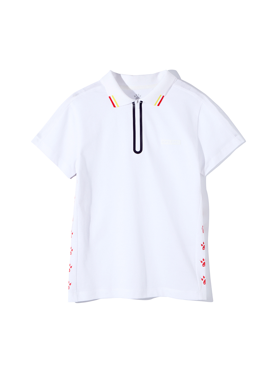 Детская футболка-поло KELME Boys Short Sleeve T-Shirt White