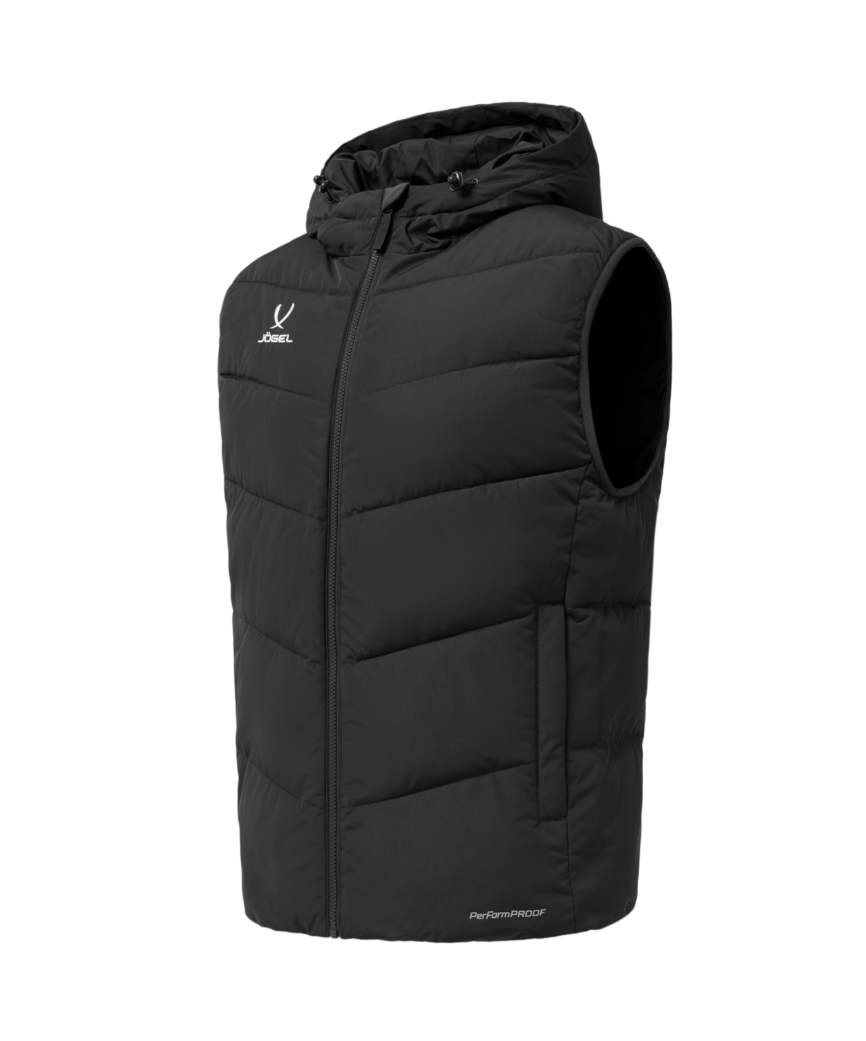 Жилет утепленный c капюшоном JOGEL ESSENTIAL PerFormPROOF Padded Hooded Vest, черный