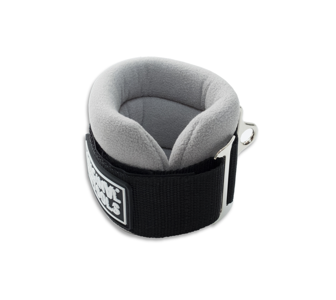 Ремень для тренировки мышц бедра и ягодиц регулируемый серый (F0-кольцо)