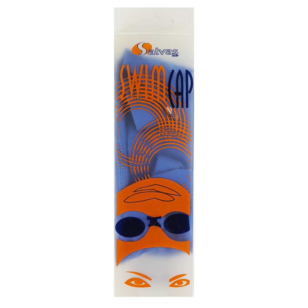 Шапочка для плав. SALVAS Cap PU, FA066/B, нейлон с PU, синий