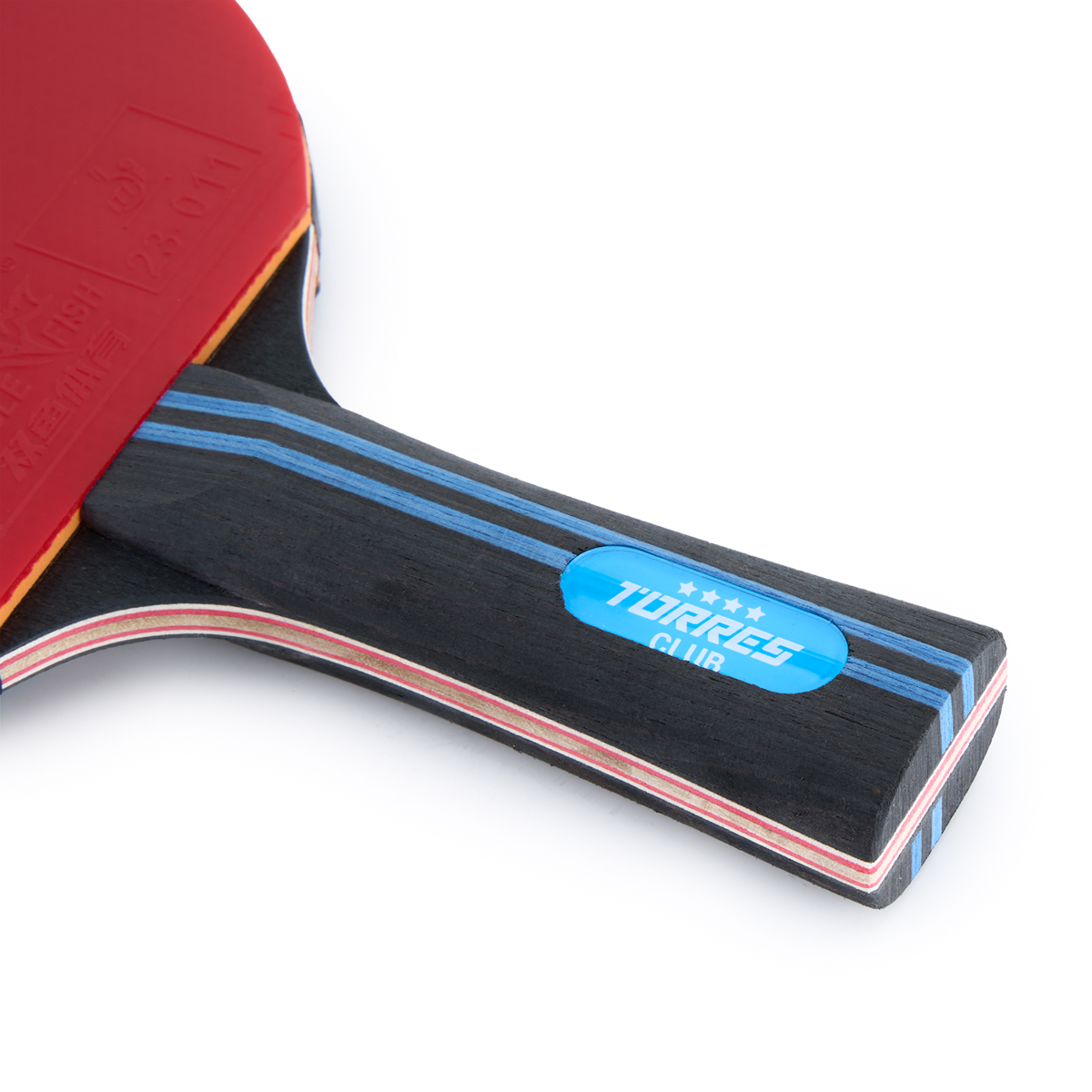 Ракетка для н/т TORRES Club 4*, TT23008, для тренировок, накладка 2,0 мм, конич. ручка