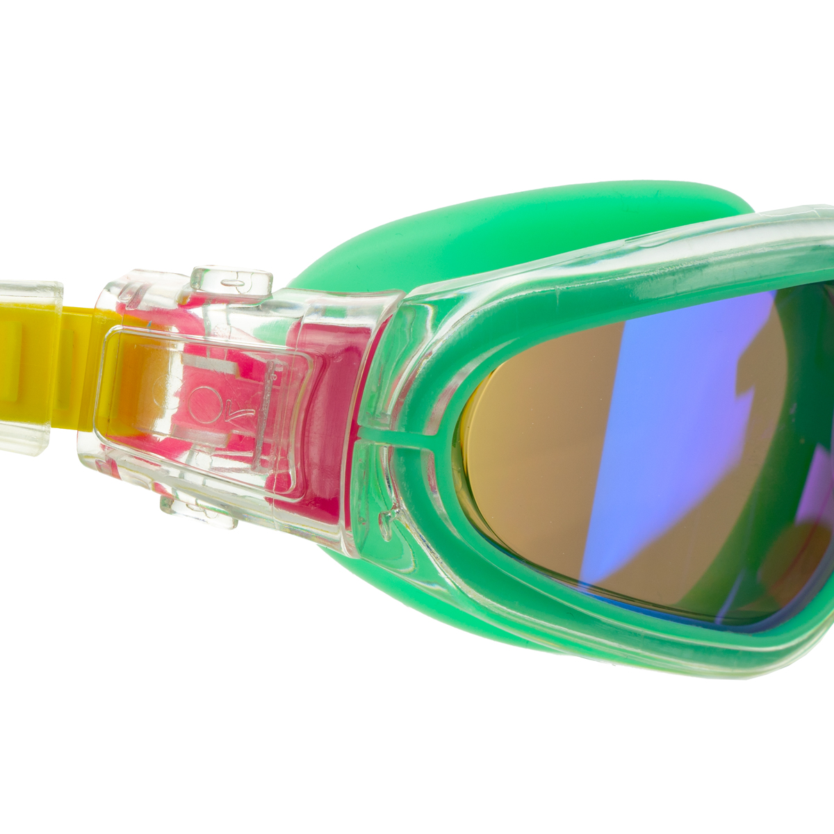 Очки для плав.TORRES Leisure, SW-32211MR, зерк.линзы, зелен..оправа, раздв.регул.ремешок