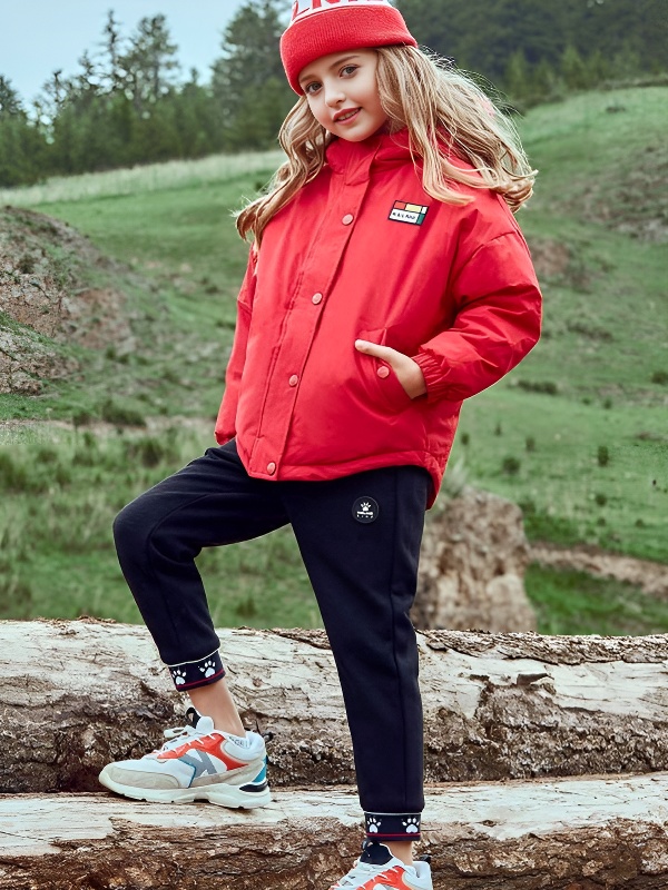 Детский пуховик KELME Girl's Thin Down Jacket Red