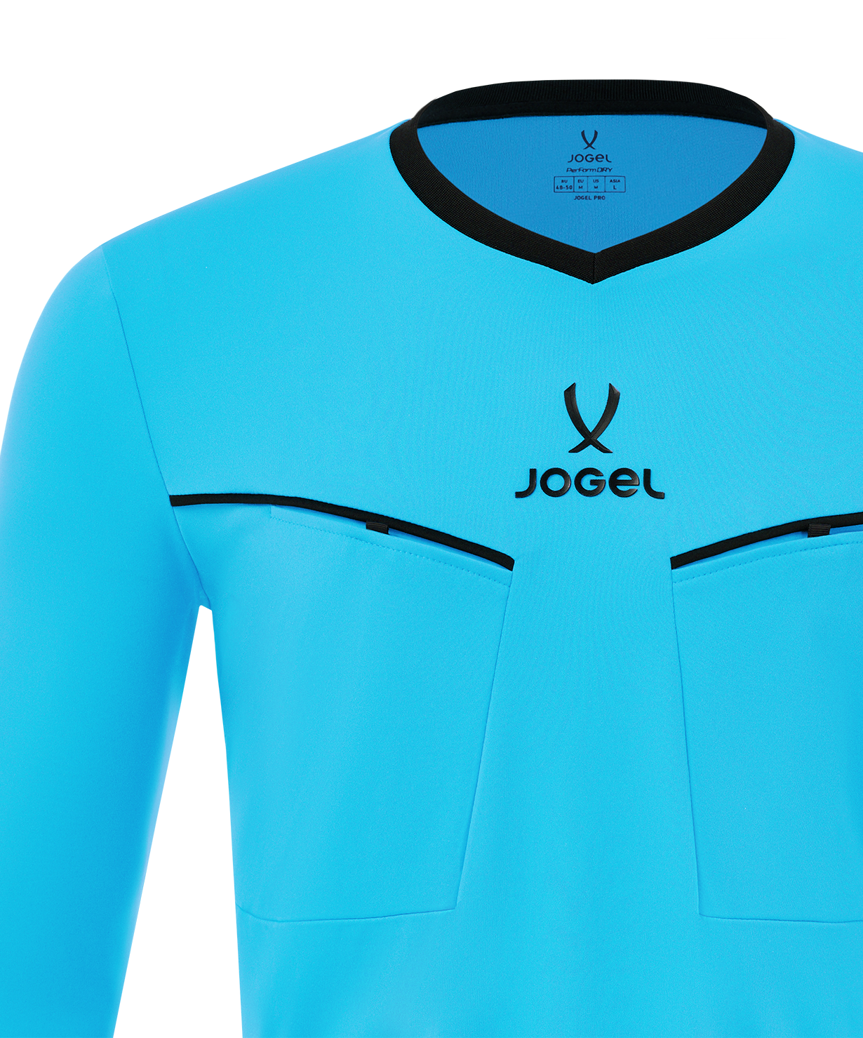 Лонгслив судейский JOGEL DIVISION PerFormDRY Referee LS Tee 2.0, голубой, размер L