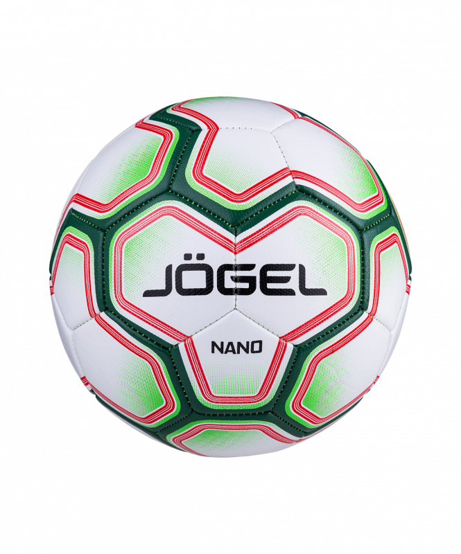 Мяч футбольный Nano №4, белый/зеленый, размер 4