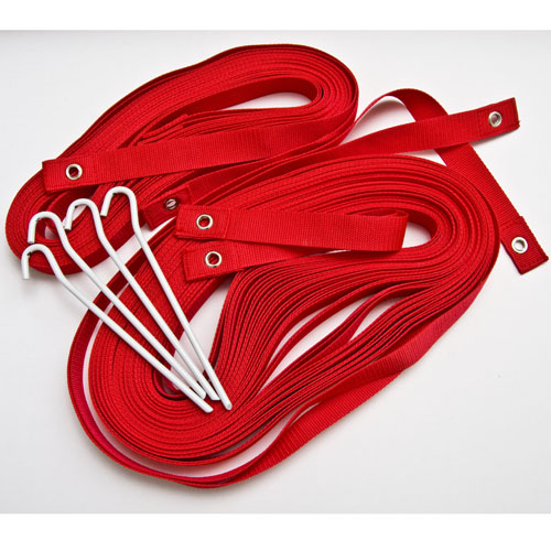 Компл. для разм. площ. для пляж. вол. KV.REZAC, 15095874, КРАСН,ПЭ,шир.2,5 см,8х16 м,с колышкам