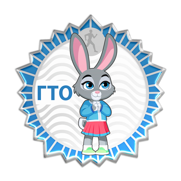 Значок из акрила под оптической смолой "Зайка Лиза" (25х25,5 мм)