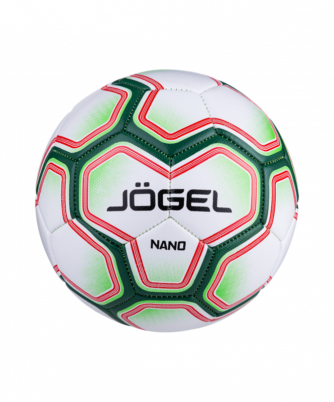 Мяч футбольный Nano №3, белый/зеленый, размер 3