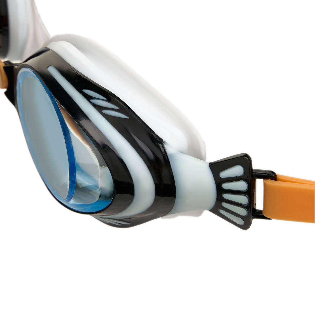 Очки детские для плав.TORRES Fish Kids, SW-32522OR, голубые.линзы,бело-ч.оправа, раздв. рег.ремешок