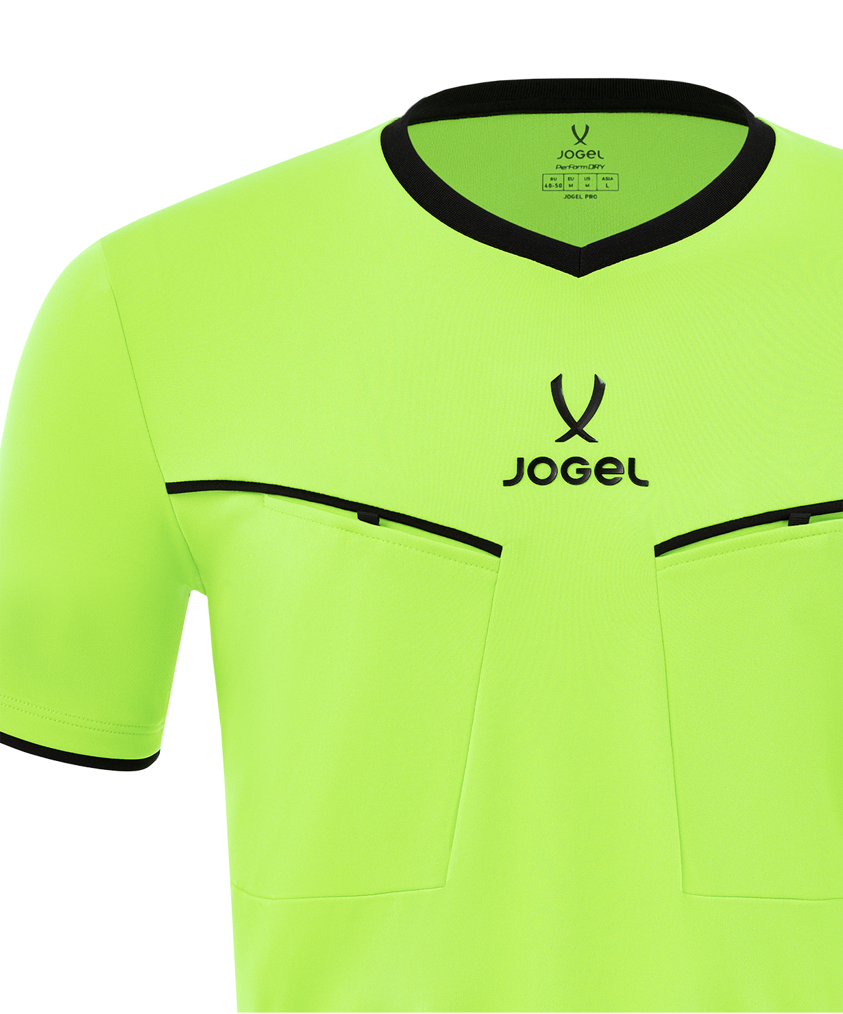 Футболка судейская JOGEL DIVISION PerFormDRY Referee SS Tee 2.0, желтый неон, размер L