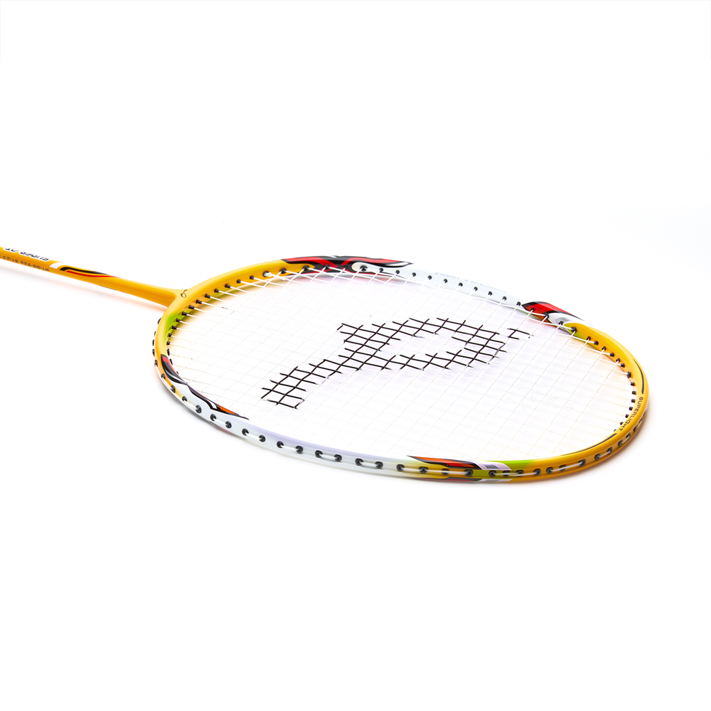 Ракетка для бадм. DOUBLE FISH JINQUE QT-1600, для продвинутых,карбон со струнами,литая,оранжевый