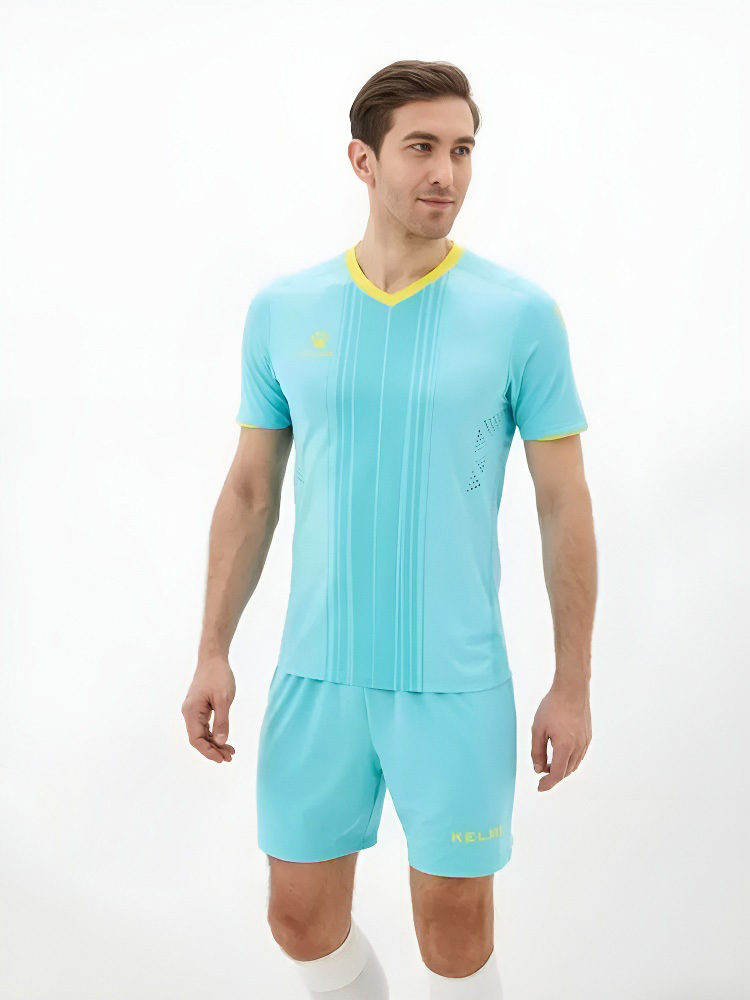 Футбольная форма KELME Short Sleeve Football Uniform Light Blue