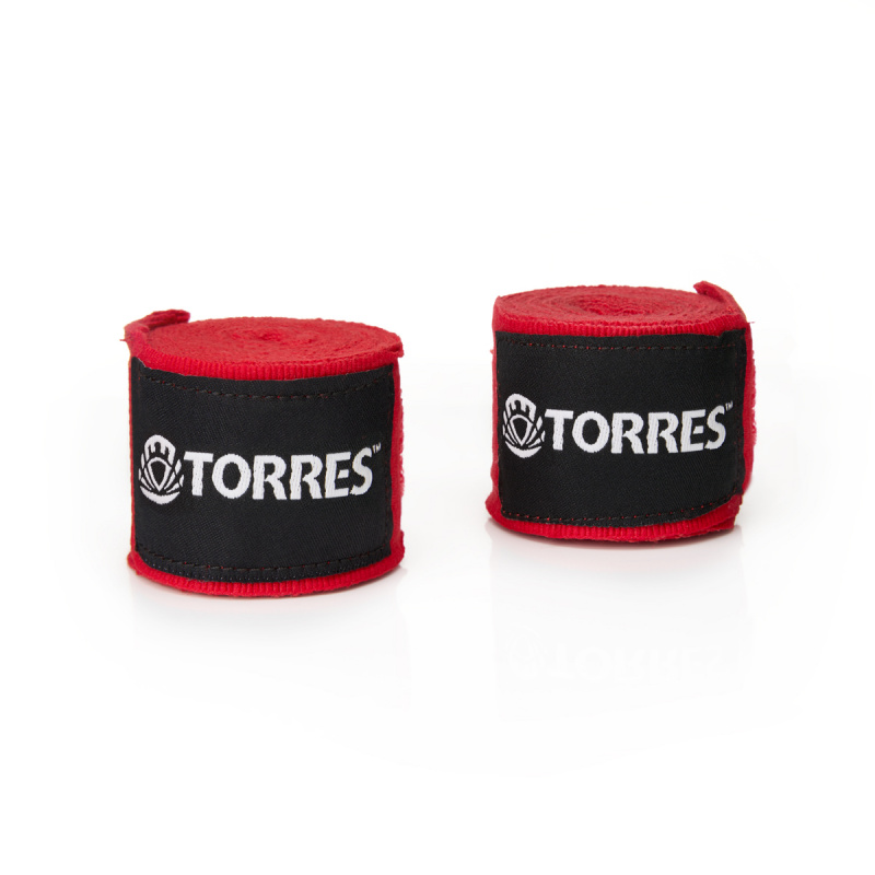 Бинт боксерский эластичный TORRES, PRL62017R, дл. 3,5 м, шир. 5,5 см, 1 пара, красный