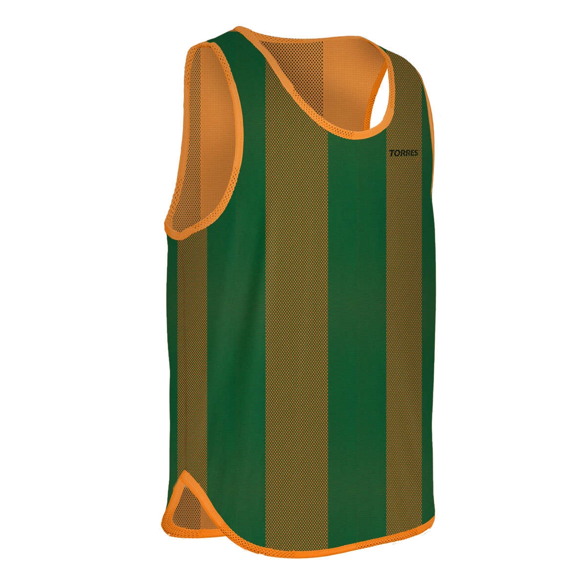 Манишка TORRES двухсторонняя, TR11045O/G, р.Sr, тренировочная, полиэстер, оранж-зеленая