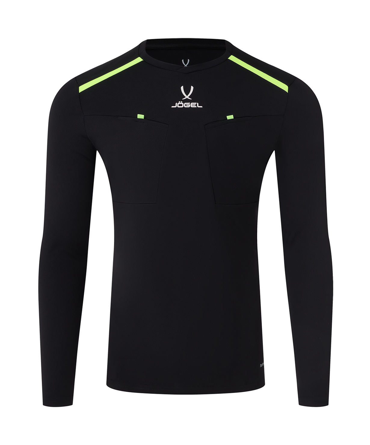 Футболка судейская с длинным рукавом JOGEL DIVISION PerFormDRY Referee LS Tee, черный, размер L