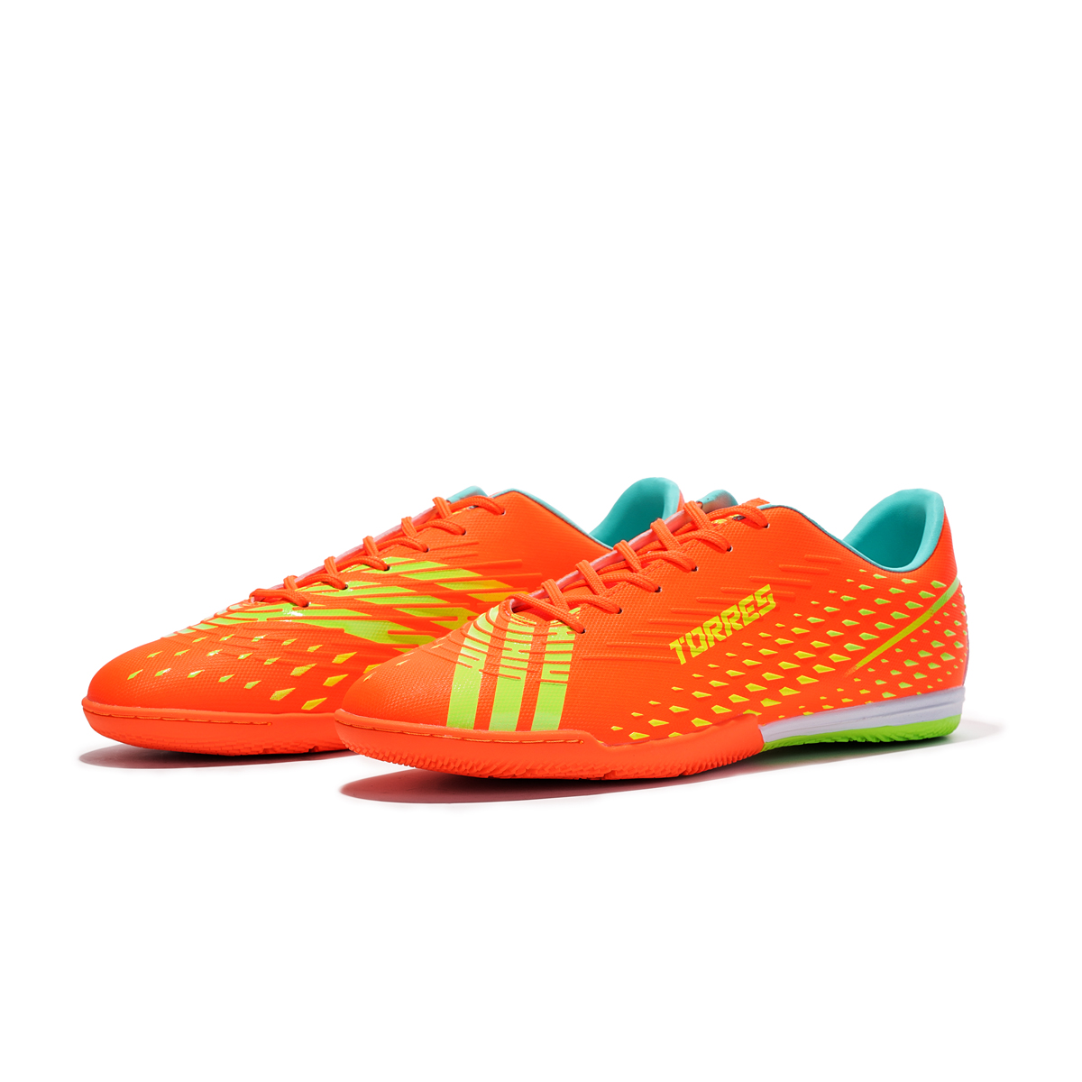 Бутсы зальные TORRES RAYO-J подростковые, TS134234-856-34, р.34, резина,ПУ,текстиль, оранжево-жёлтый
